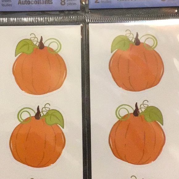 2 sets of pumpkin stickers (8 per set) - Picture 5 of 6
